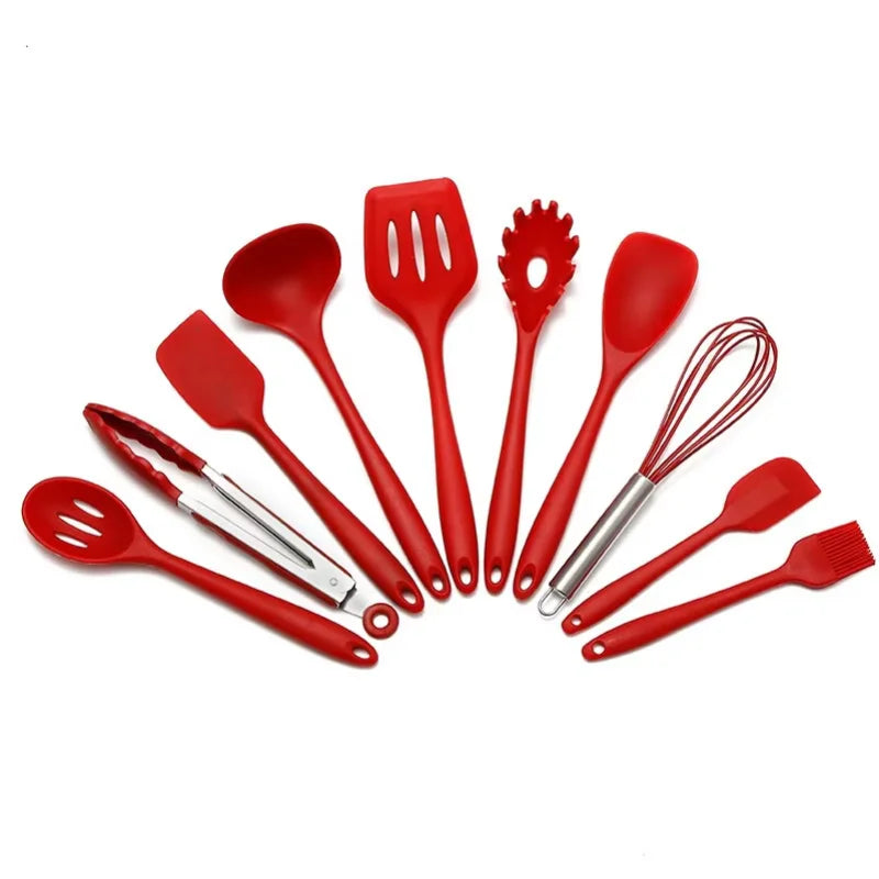 10-Piece Silicone Kitchen Tool Set | Cooking & Baking Accessories