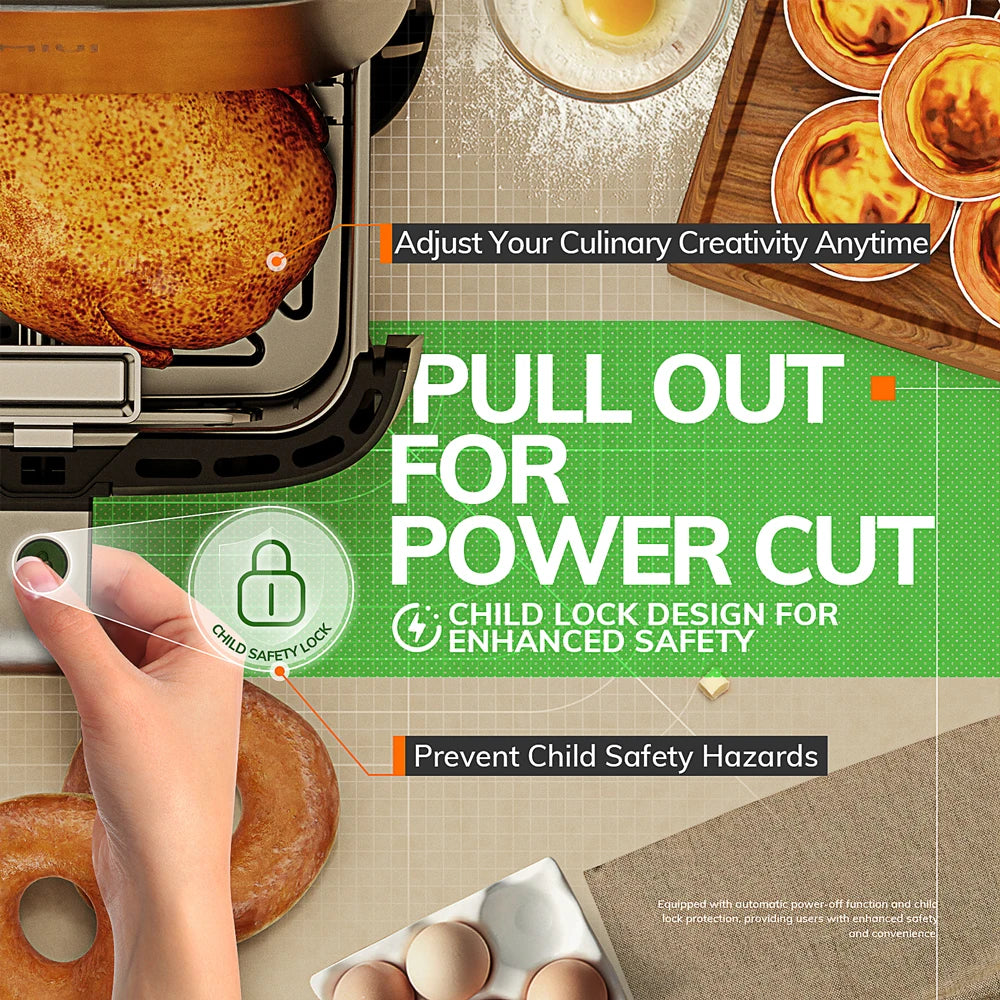 5L Air Fryer | Touch Control Oilless Cooker with Viewing Window