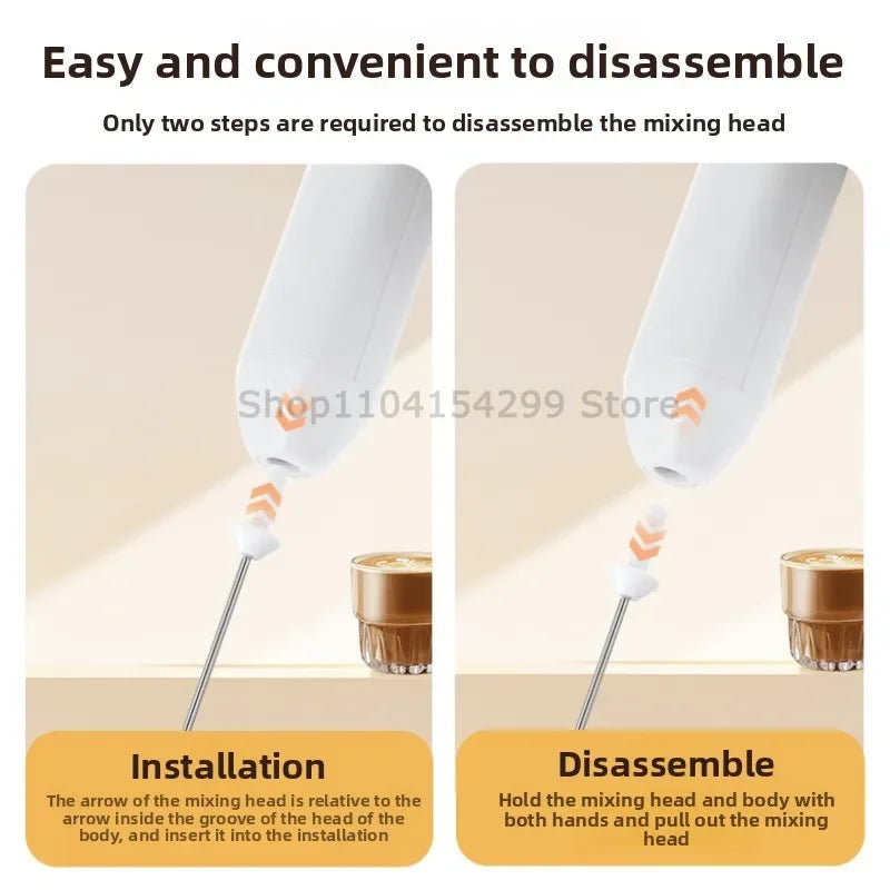 Electric Milk Frother | Handheld Coffee Mixer & Mini Blender