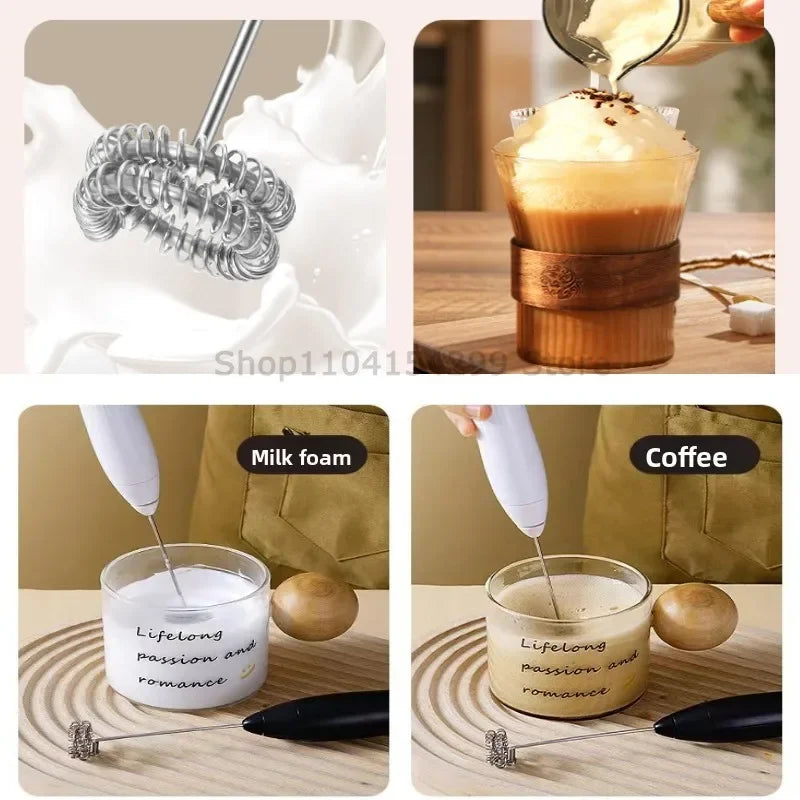 Electric Milk Frother | Handheld Coffee Mixer & Mini Blender