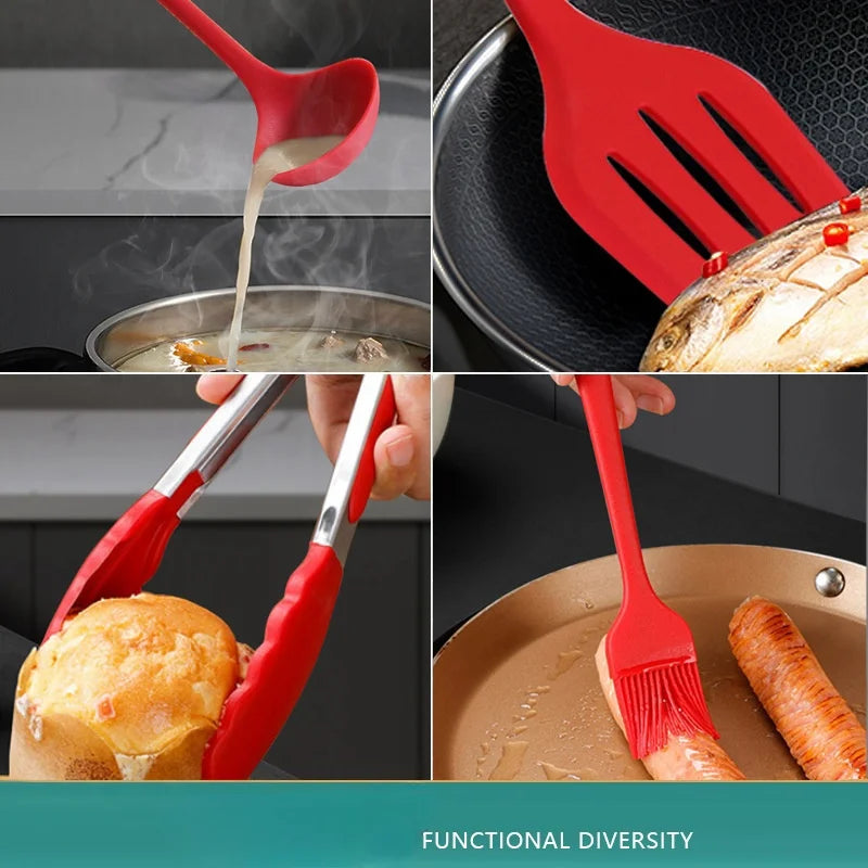 10-Piece Silicone Kitchen Tool Set | Cooking & Baking Accessories