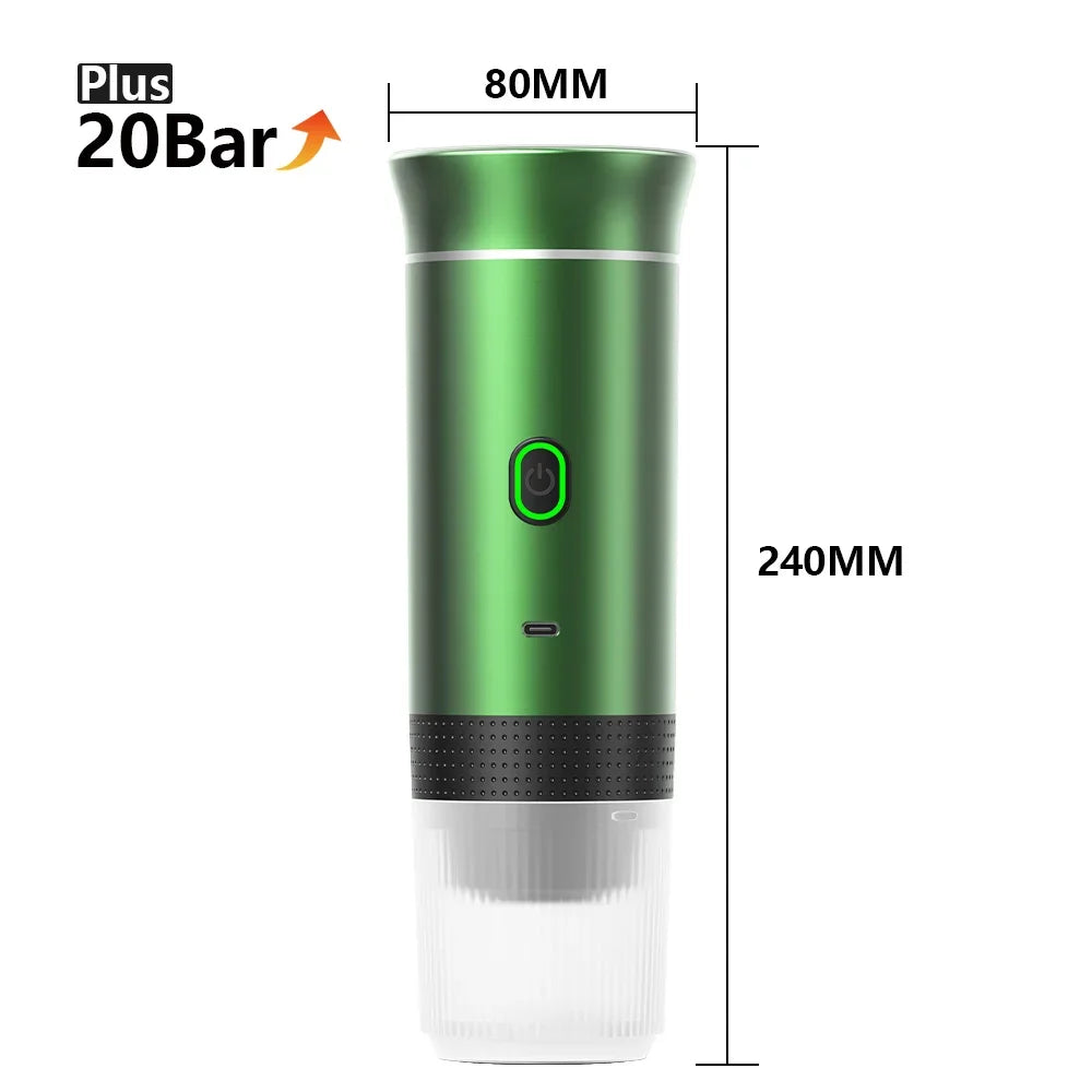 Wireless Portable Espresso Maker | 3-in-1 Coffee Machine for Travel, Car & Home