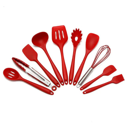 10-Piece Silicone Kitchen Tool Set | Cooking & Baking Accessories