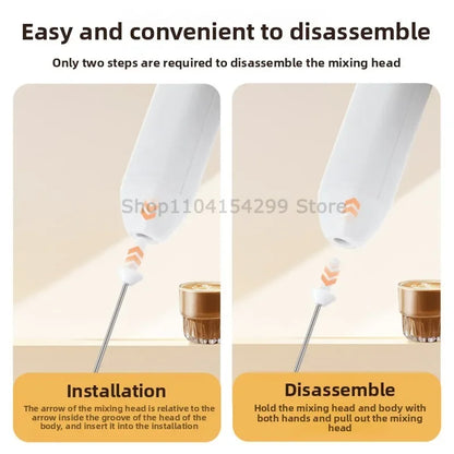 Electric Milk Frother | Handheld Coffee Mixer & Mini Blender